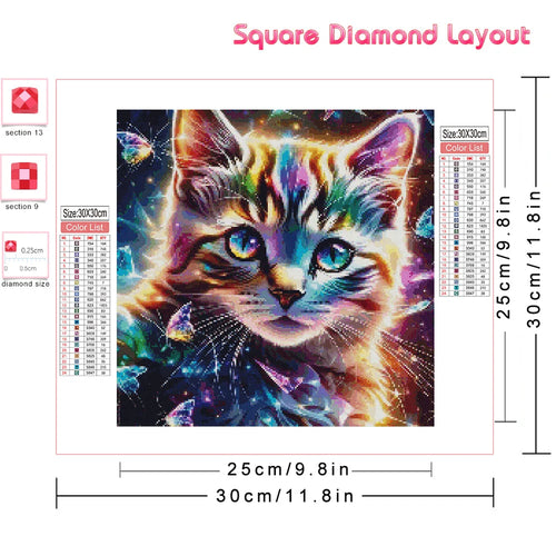 Huacan Mosaic Cat Fantasy